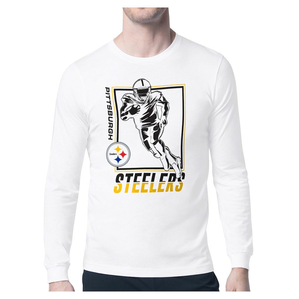 Pittsburgh Steelers Starter Player Grid Graphic Long Sleeve T-Shirt - White T-shirts