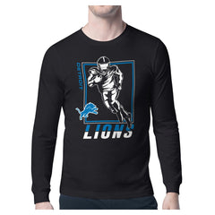 Detroit Lions Starter Player Grid Graphic Long Sleeve T-Shirt - Black T-shirts