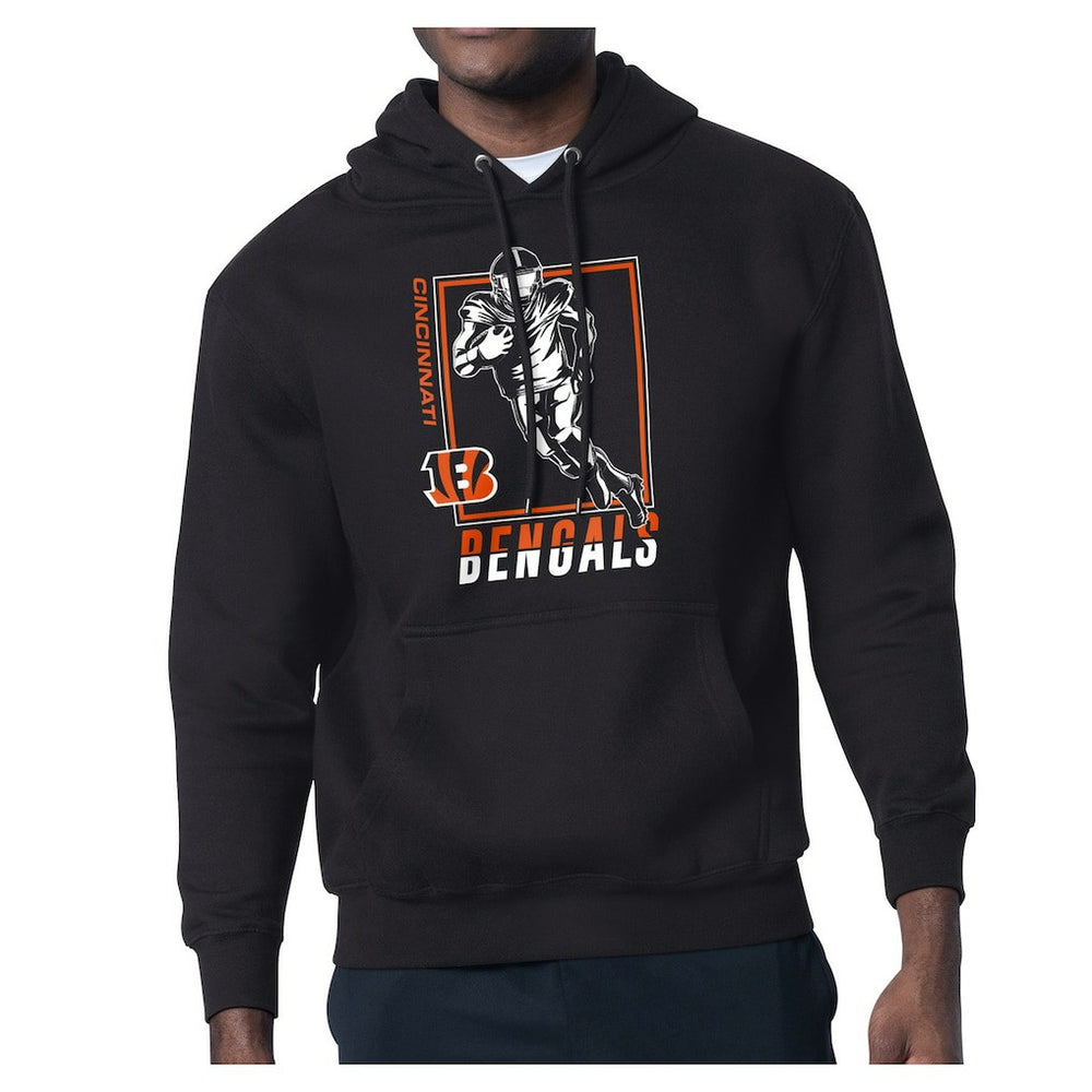 Cincinnati Bengals Starter Player Grid Pullover Hoodie - Black Hoodies