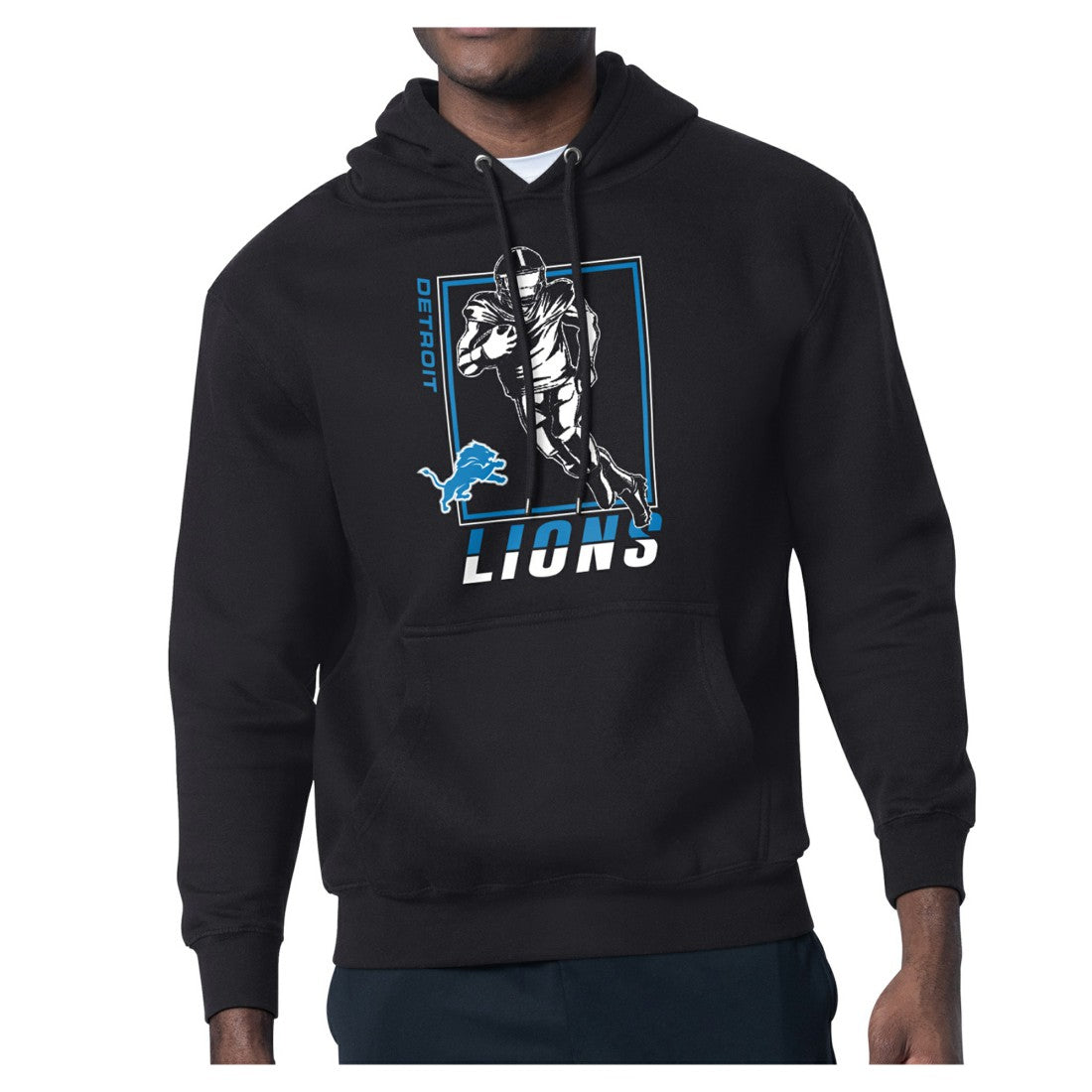 Detroit Lions Starter Player Grid Pullover Hoodie - Black Hoodies