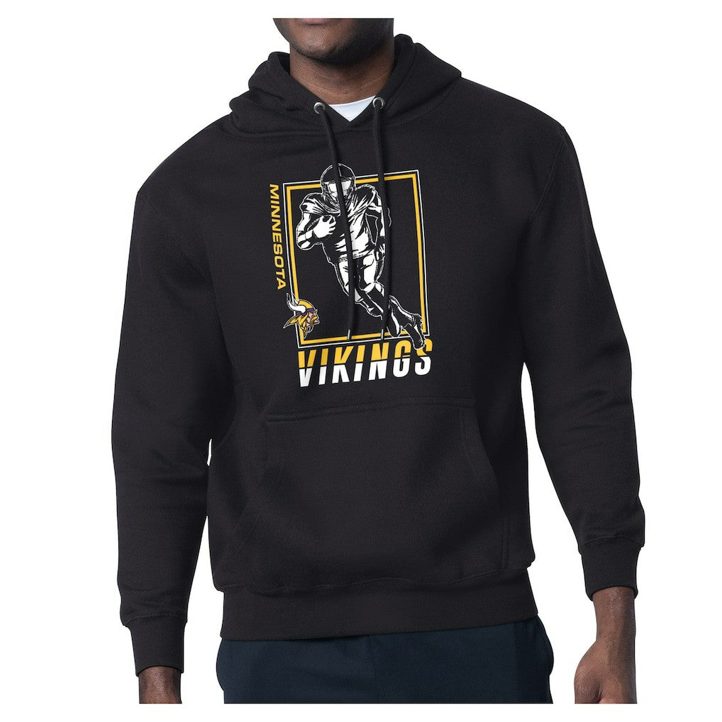 Minnesota Vikings Starter Player Grid Pullover Hoodie - Black Hoodies