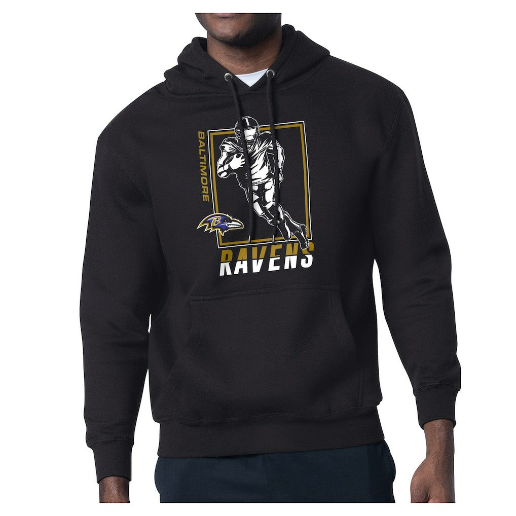 Baltimore Ravens Starter Player Grid Pullover Hoodie - Black Hoodies