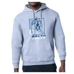 Indianapolis Colts Starter Player Grid Pullover Hoodie - Heather Gray Hoodies