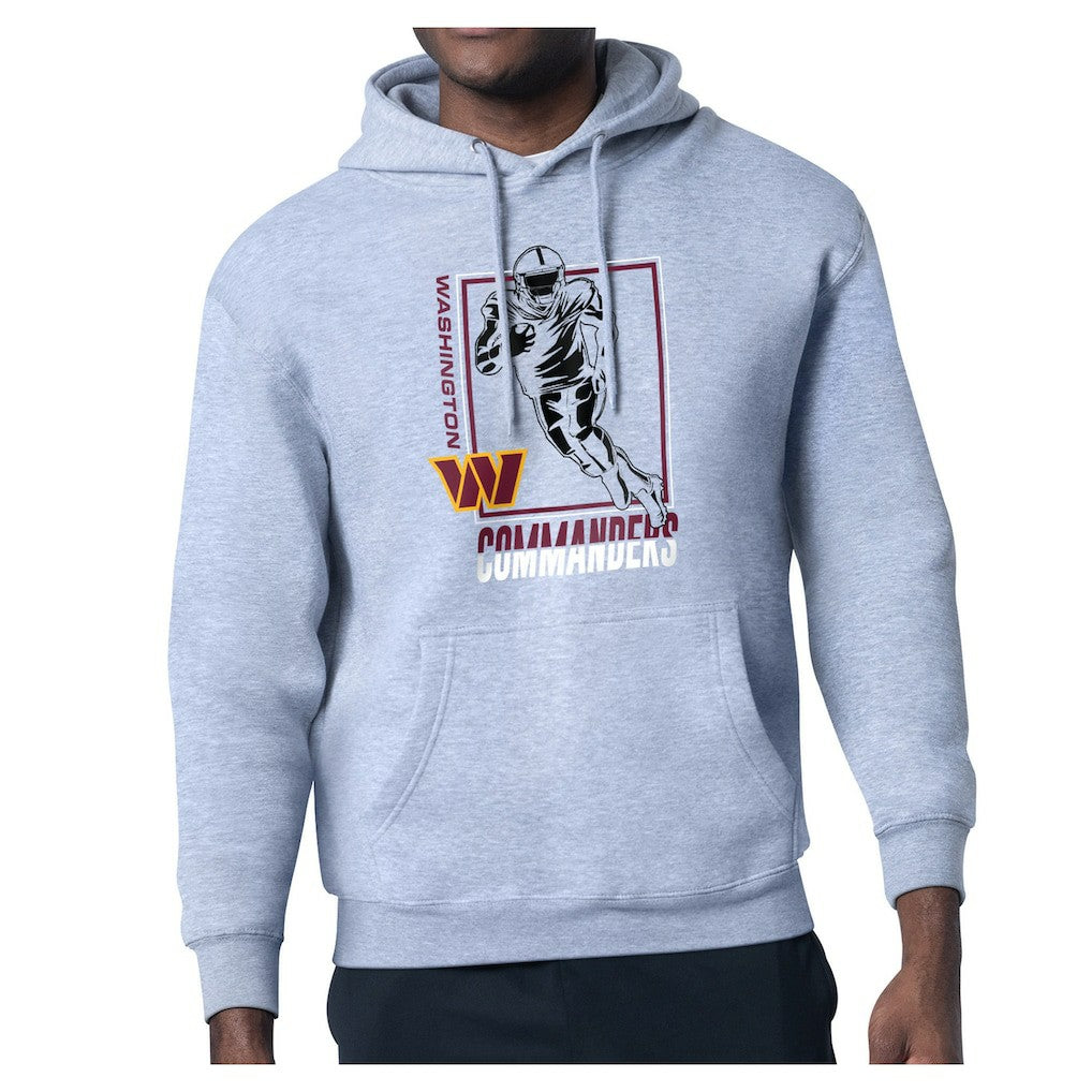 Washington Commanders Starter Player Grid Pullover Hoodie - Heather Gray Hoodies
