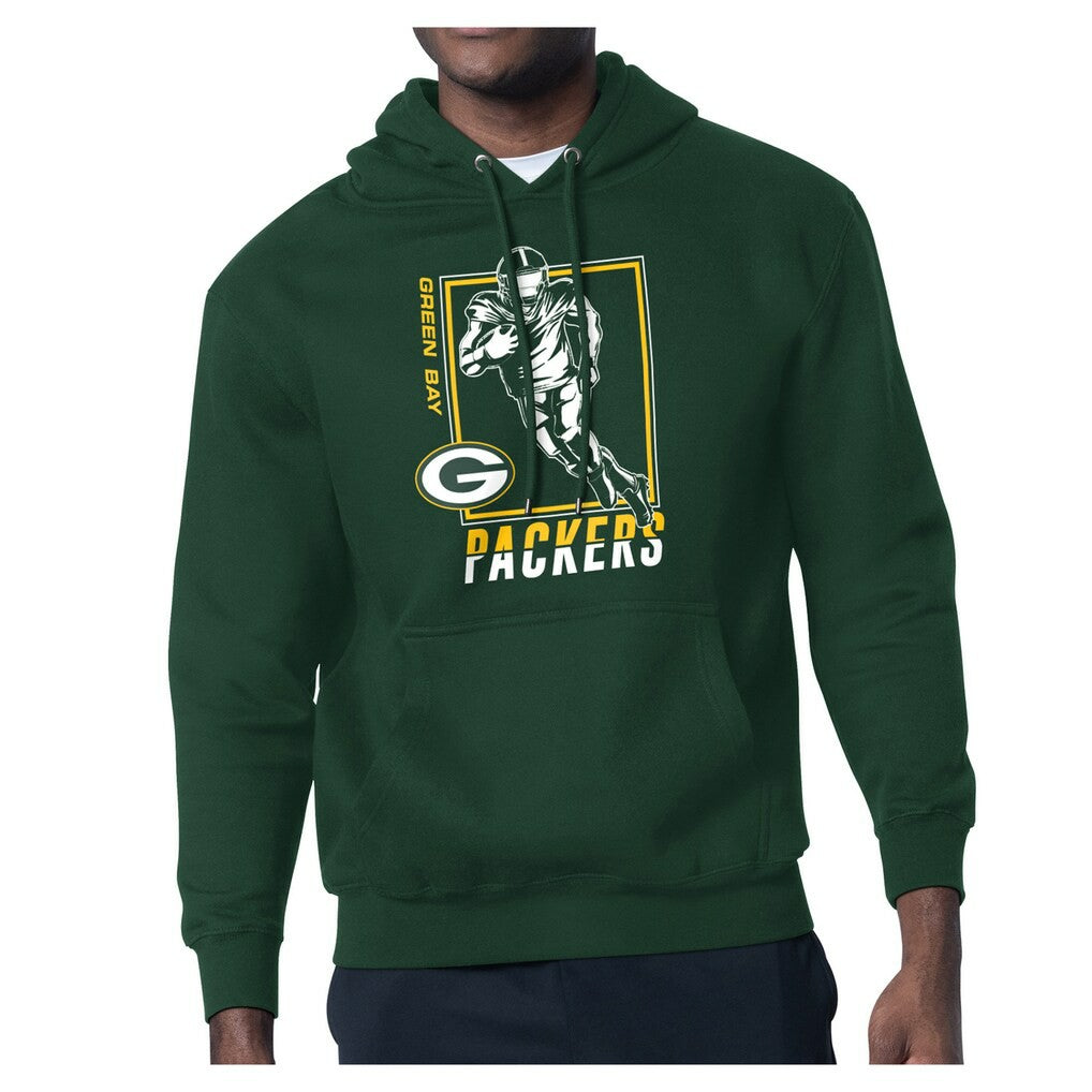 Green Bay Packers Starter Player Grid Pullover Hoodie - Green Hoodies
