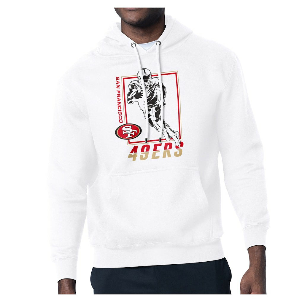San Francisco 49ers Starter Player Grid Pullover Hoodie - White Hoodies