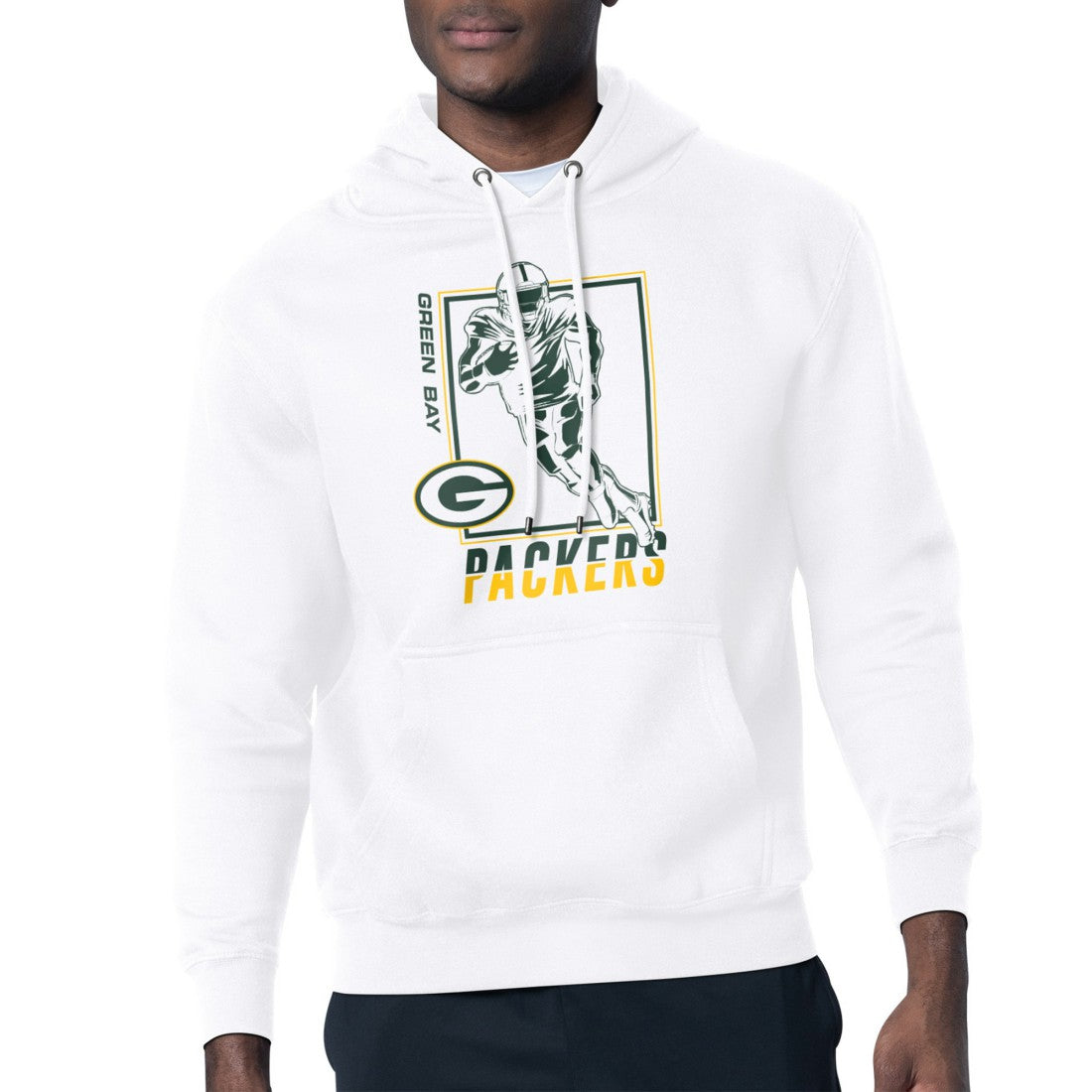 Green Bay Packers Starter Player Grid Pullover Hoodie - White Hoodies