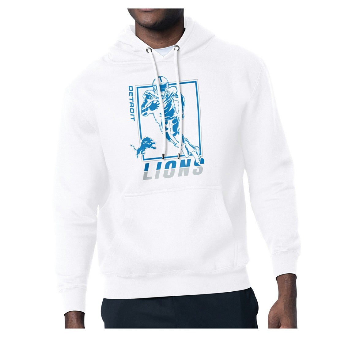 Detroit Lions Starter Player Grid Pullover Hoodie - White Hoodies