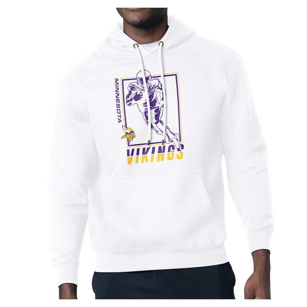 Minnesota Vikings Starter Player Grid Pullover Hoodie - White Hoodies