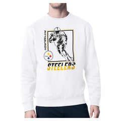 Pittsburgh Steelers Starter Player Grid Pullover Sweatshirt - White Pullover