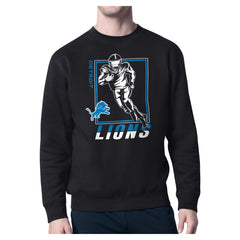 Detroit Lions Starter Player Grid Pullover Sweatshirt - Black Pullover