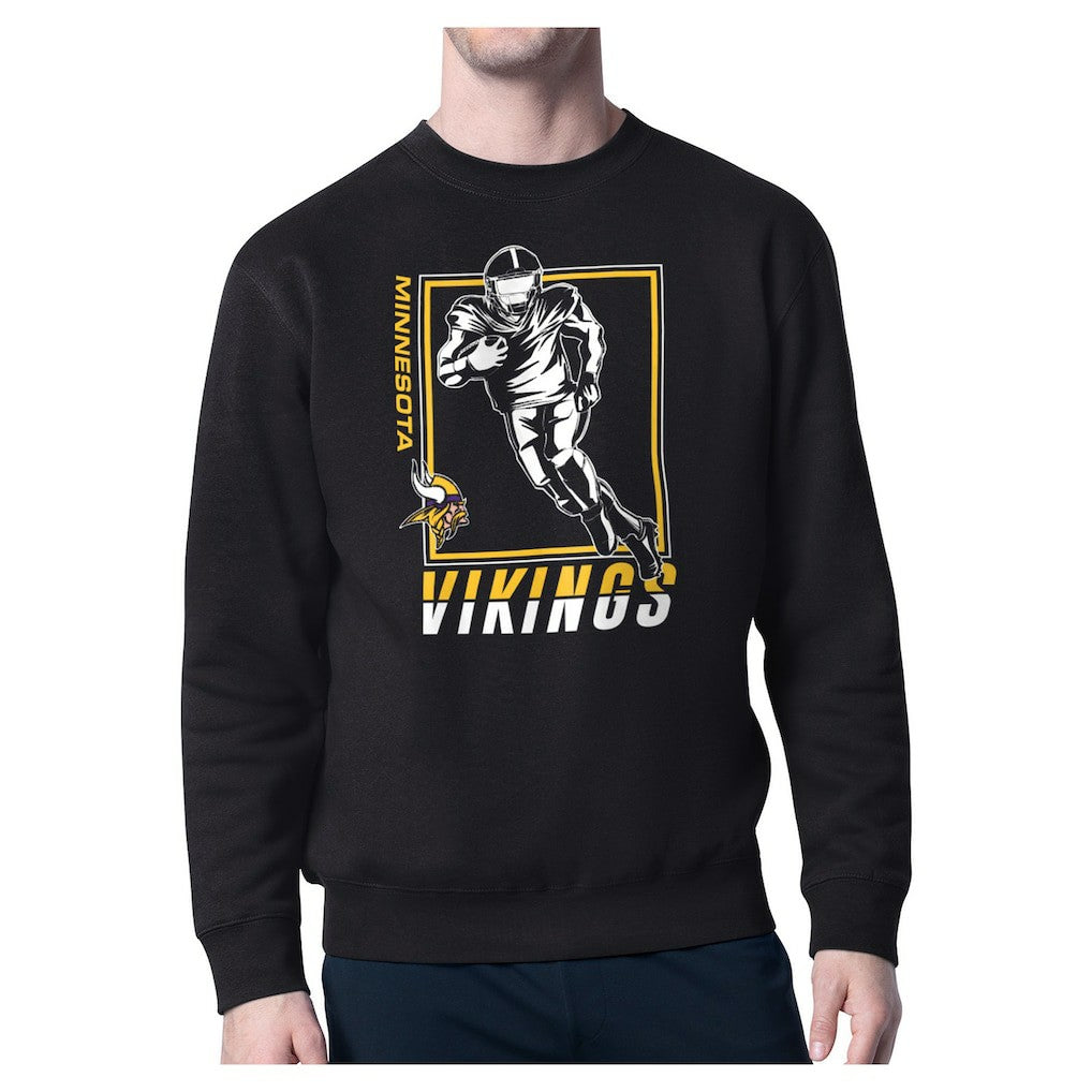 Minnesota Vikings Starter Player Grid Pullover Sweatshirt - Black Pullover