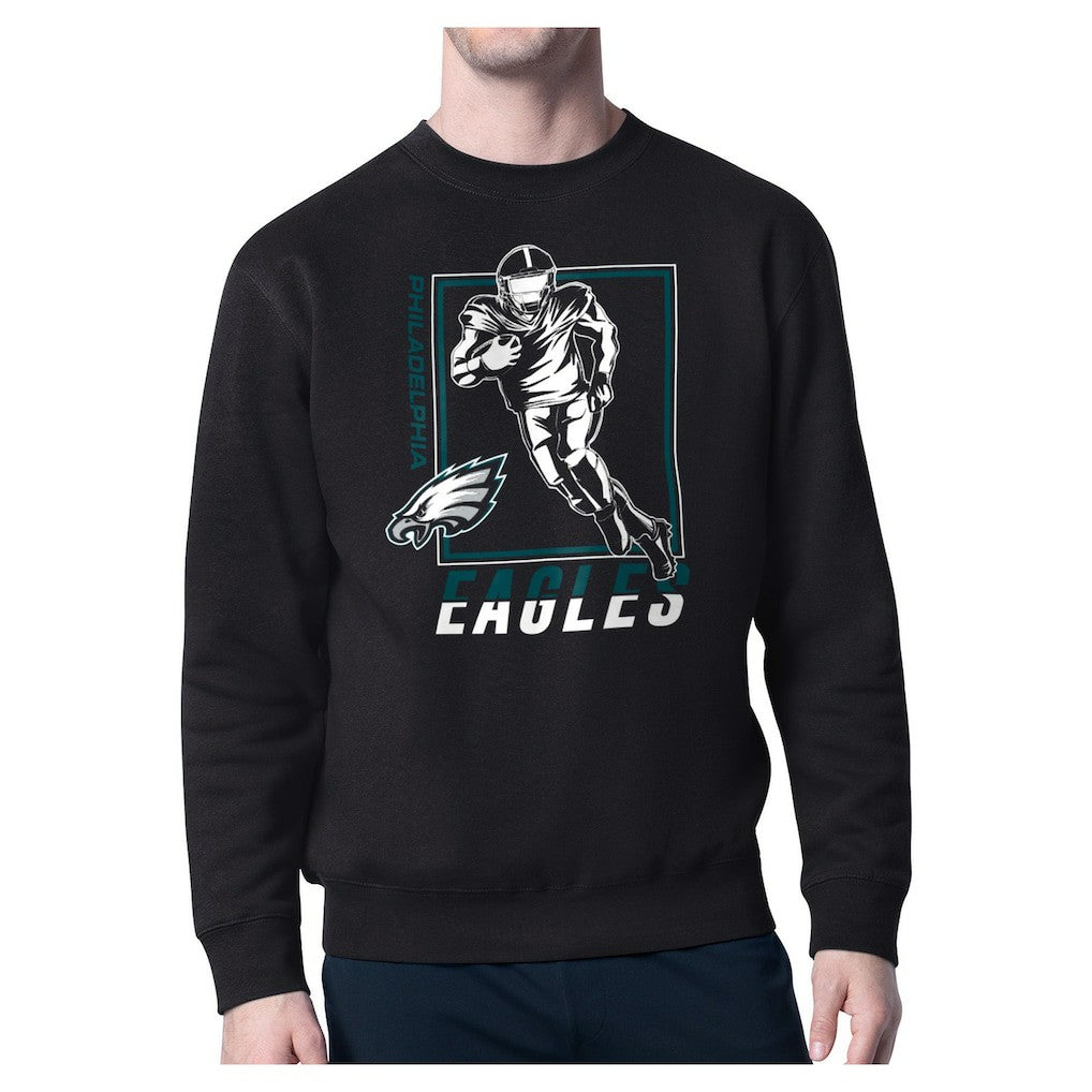 Philadelphia Eagles Starter Player Grid Pullover Sweatshirt - Black Pullover