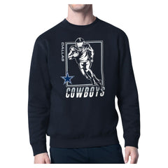 Dallas Cowboys Starter Player Grid Pullover Sweatshirt - Navy Pullover