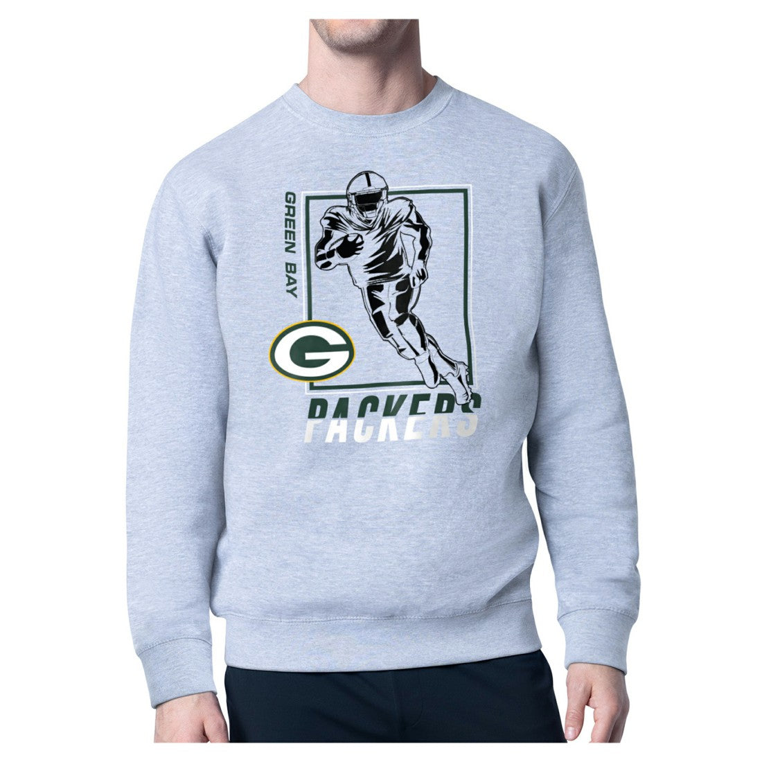 Green Bay Packers Starter Player Grid Pullover Sweatshirt - Heather Gray Pullover
