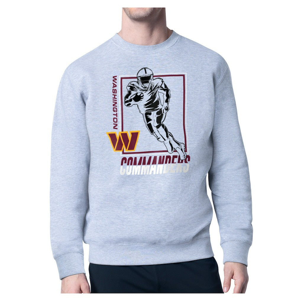 Washington Commanders Starter Player Grid Pullover Sweatshirt - Heather Gray Pullover