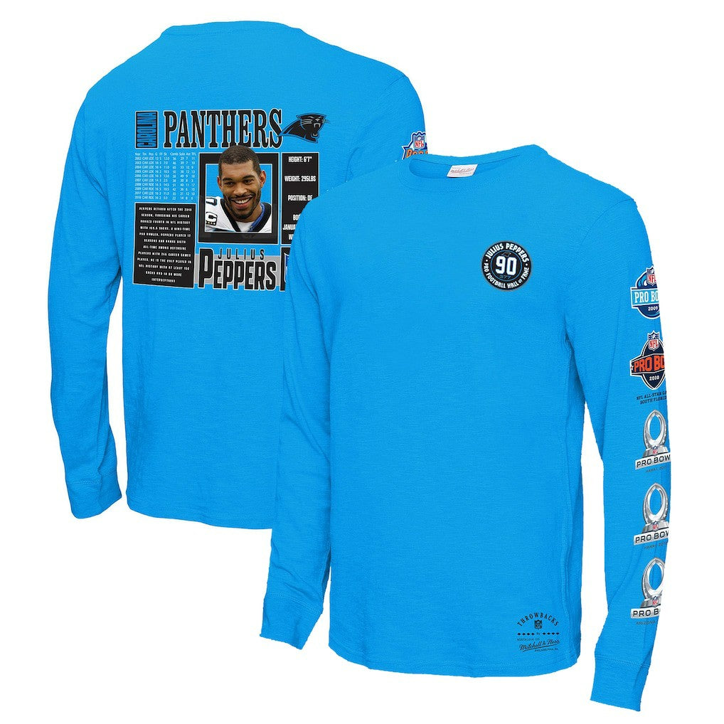 Julius Peppers Carolina Panthers Pro Bowl Long Sleeve T-Shirt - Blue