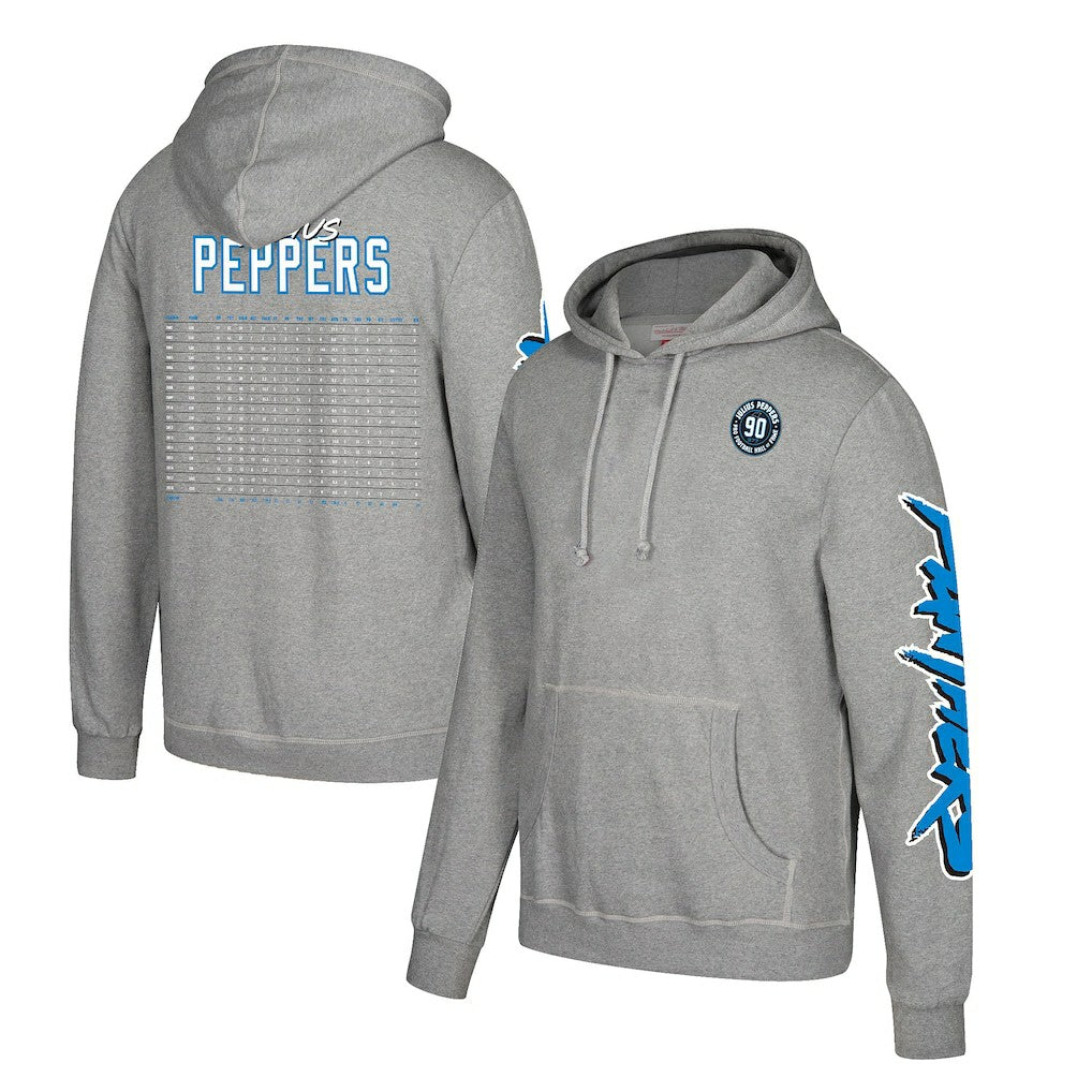 Julius Peppers Carolina Panthers Name & Number Pullover Hoodie - Heather Gray