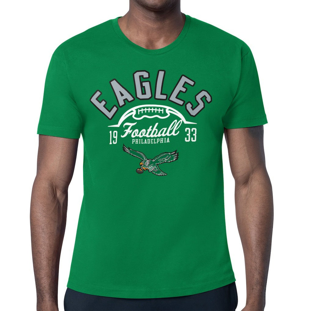 Philadelphia Eagles Starter Half Ball Retro Logo T-Shirt - Kelly Green T-shirts