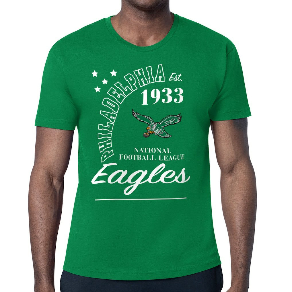 Philadelphia Eagles Starter Arch City Retro Logo T-Shirt - Kelly Green T-shirts