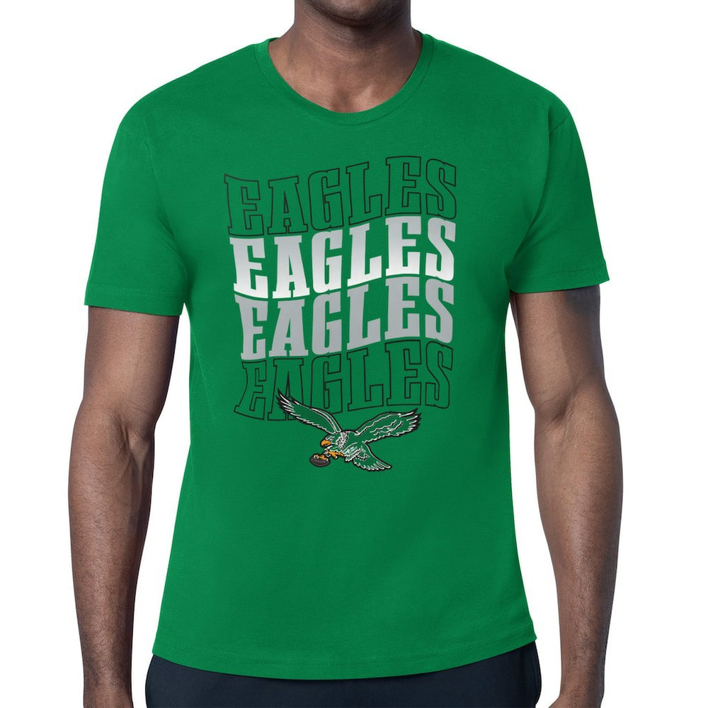 Philadelphia Eagles Starter Stacked Retro Logo T-Shirt - Kelly Green T-shirts