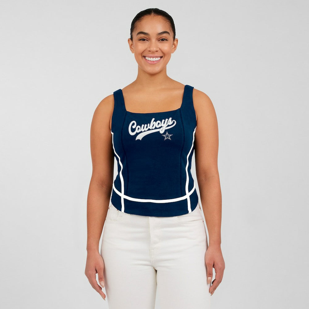 Dallas Cowboys WEAR by Erin Andrews Women's Square Neck Tank Top - Navy Tops