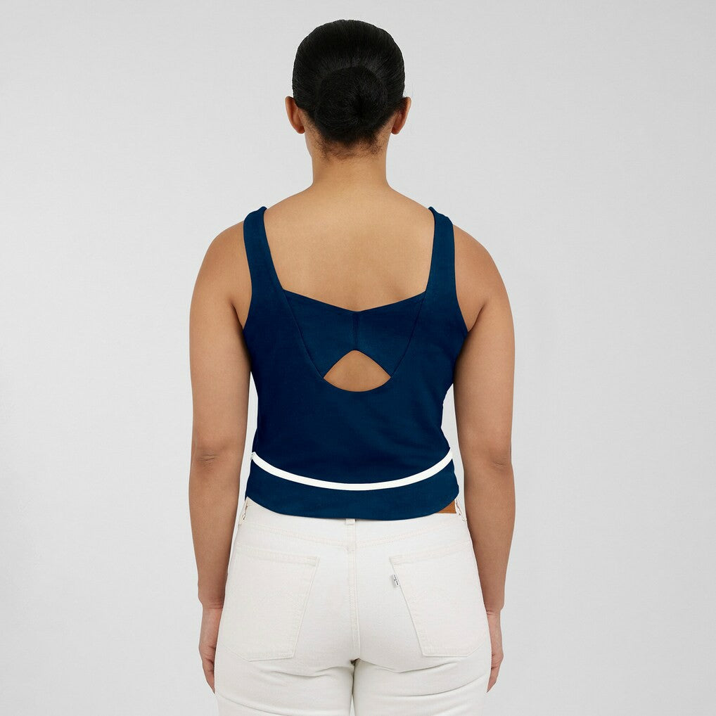 Dallas Cowboys WEAR by Erin Andrews Women's Square Neck Tank Top - Navy Tops