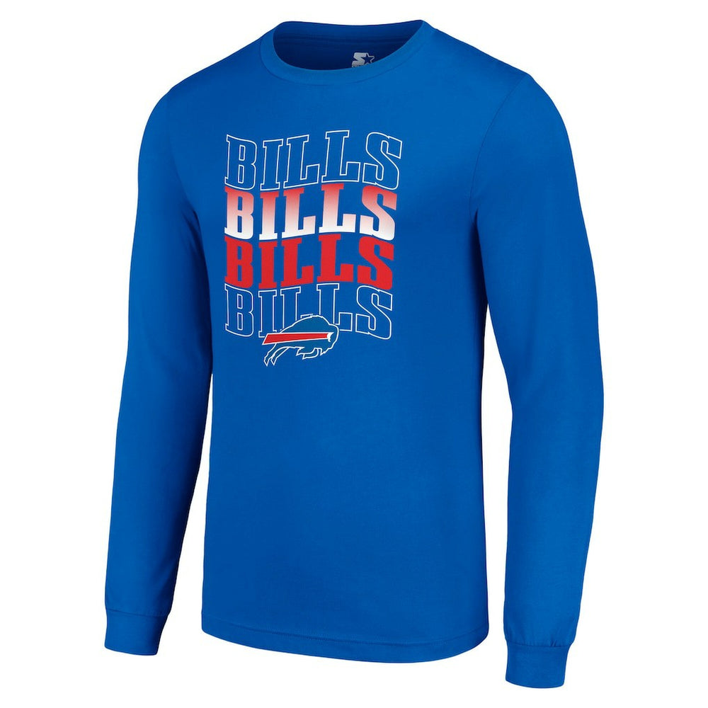 Buffalo Bills Starter Team Name Graphic Long Sleeve T-Shirt - Royal T-shirts