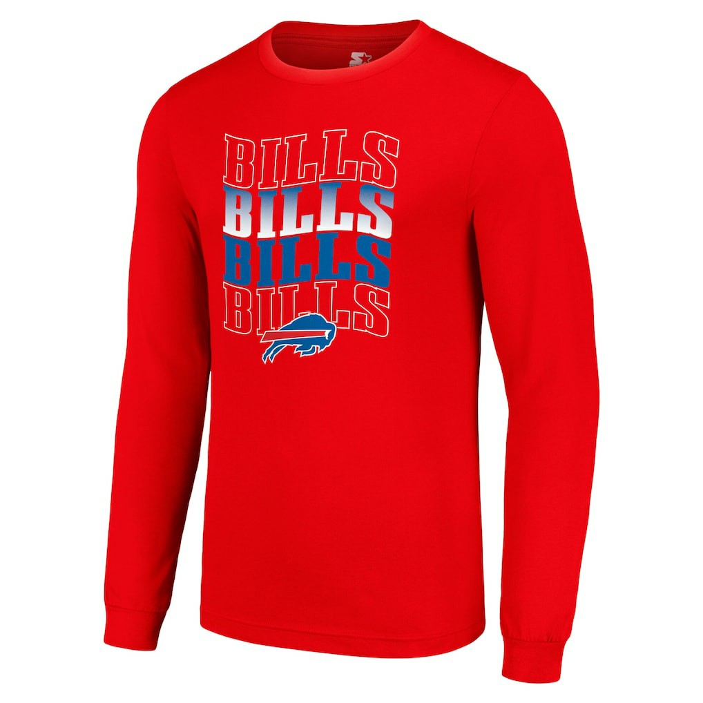 Buffalo Bills Starter Team Name Graphic Long Sleeve T-Shirt - Red T-shirts