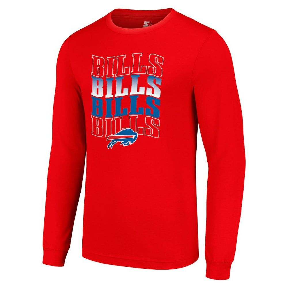 Buffalo Bills Starter Team Name Graphic Long Sleeve T-Shirt - Red T-shirts