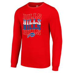 Buffalo Bills Starter Team Name Graphic Long Sleeve T-Shirt - Red T-shirts