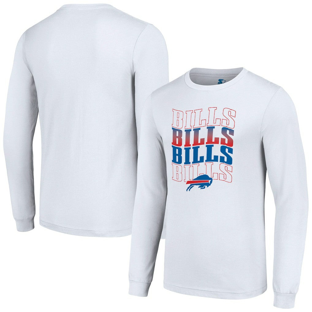 Buffalo Bills Starter Team Name Graphic Long Sleeve T-Shirt - White T-shirts