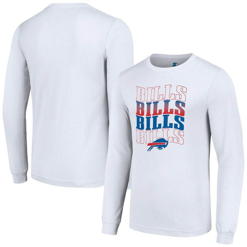 Buffalo Bills Starter Team Name Graphic Long Sleeve T-Shirt - White T-shirts