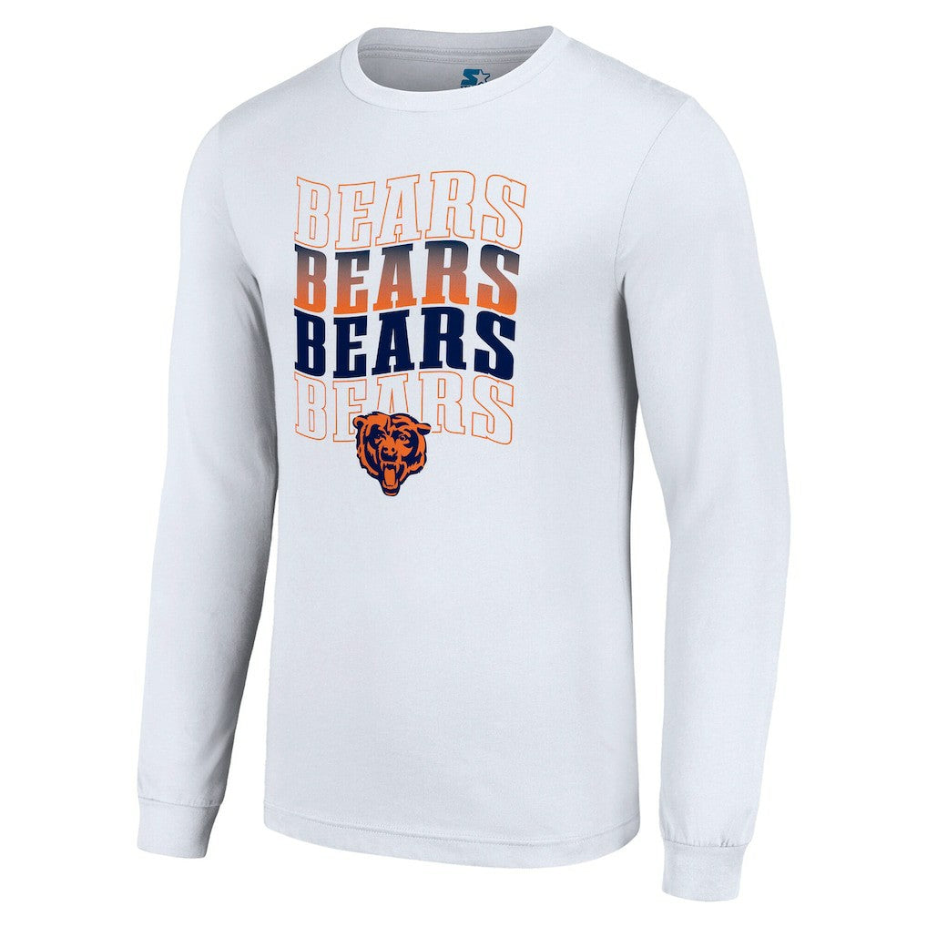 Chicago Bears Starter Team Name Graphic Long Sleeve T-Shirt - White T-shirts