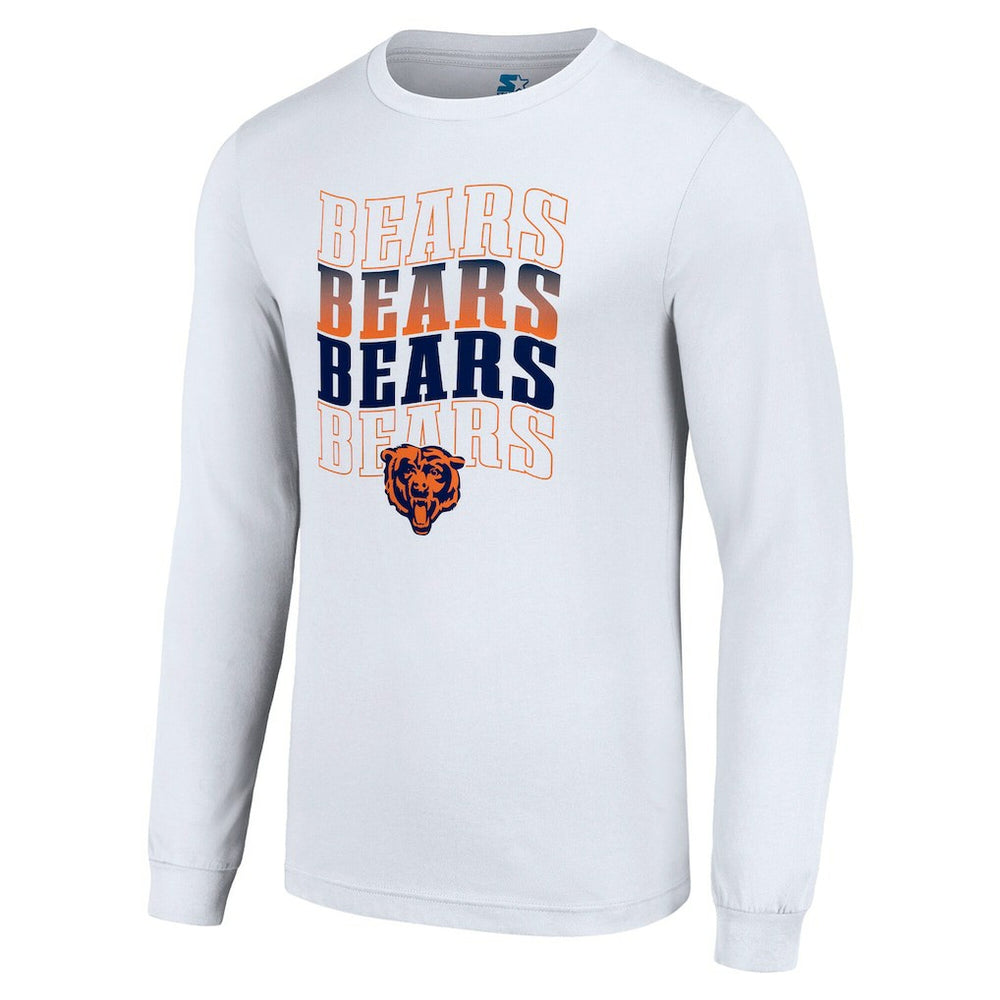 Chicago Bears Starter Team Name Graphic Long Sleeve T-Shirt - White T-shirts