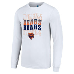 Chicago Bears Starter Team Name Graphic Long Sleeve T-Shirt - White T-shirts