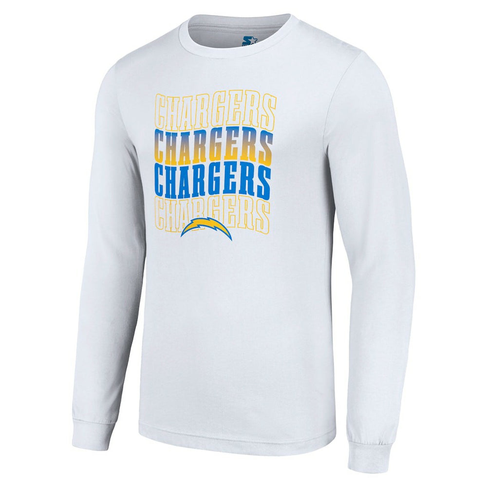 Los Angeles Chargers Starter Team Name Graphic Long Sleeve T-Shirt - White T-shirts