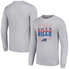 Buffalo Bills Starter Team Name Graphic Long Sleeve T-Shirt - Heather Gray T-shirts