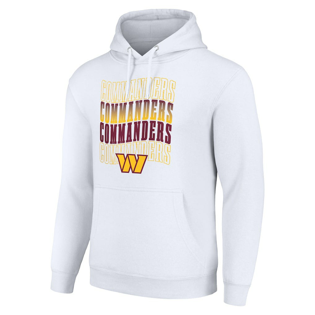 Washington Commanders Starter Four Team Name Logo Fleece Pullover Hoodie - White Hoodies