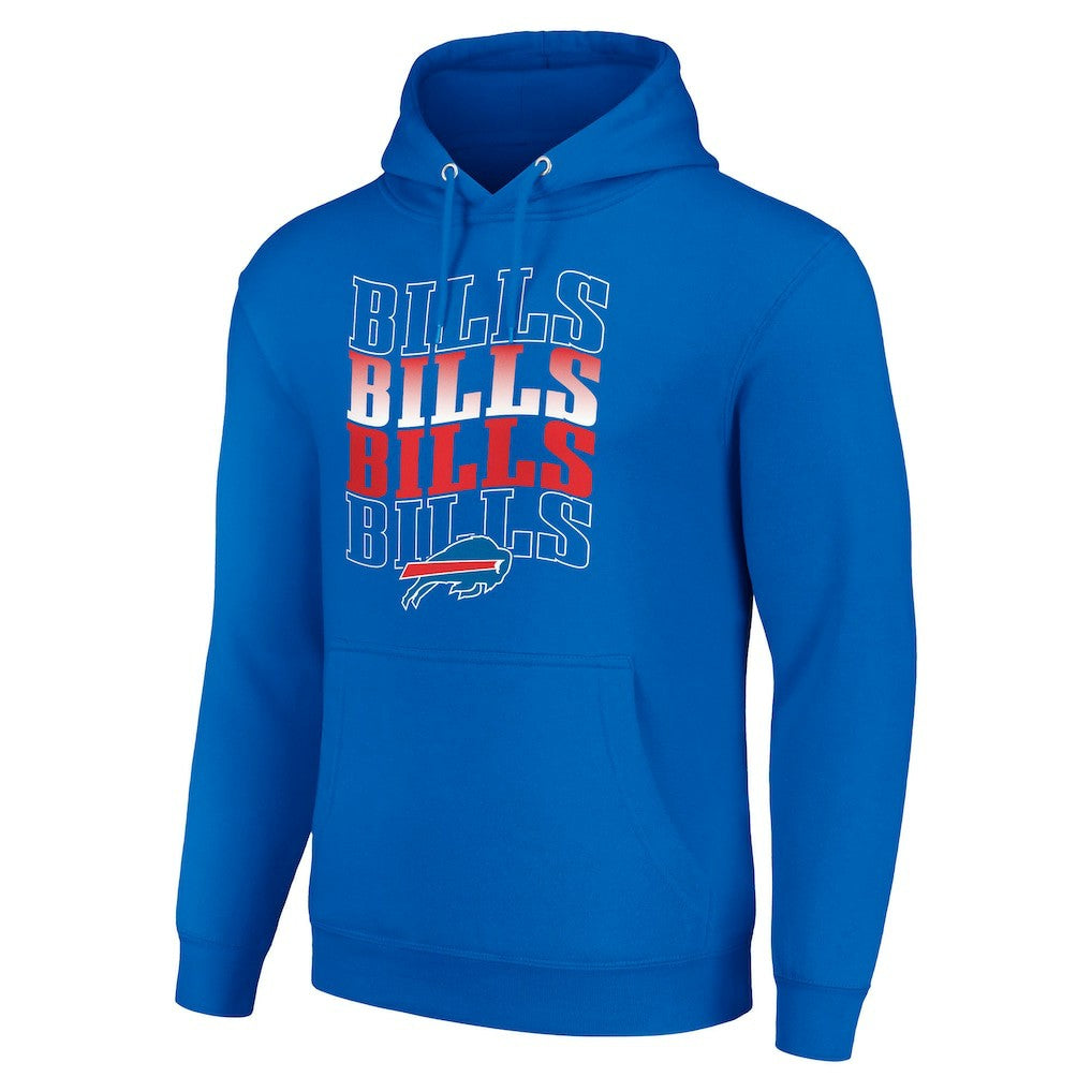 Buffalo Bills Starter Four Team Name Logo Fleece Pullover Hoodie - Royal Hoodies