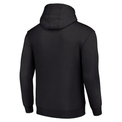 Atlanta Falcons Starter Four Team Name Logo Fleece Pullover Hoodie - Black Hoodies