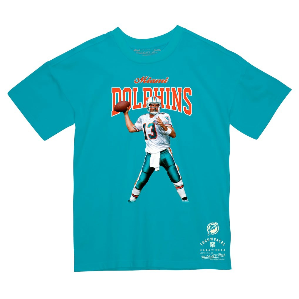 Dan Marino Miami Dolphins Sideline Retired Player T-Shirt - Aqua T-shirts