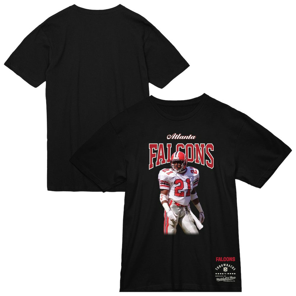 Deion Sanders Atlanta Falcons Sideline Retired Player T-Shirt - Black T-shirts