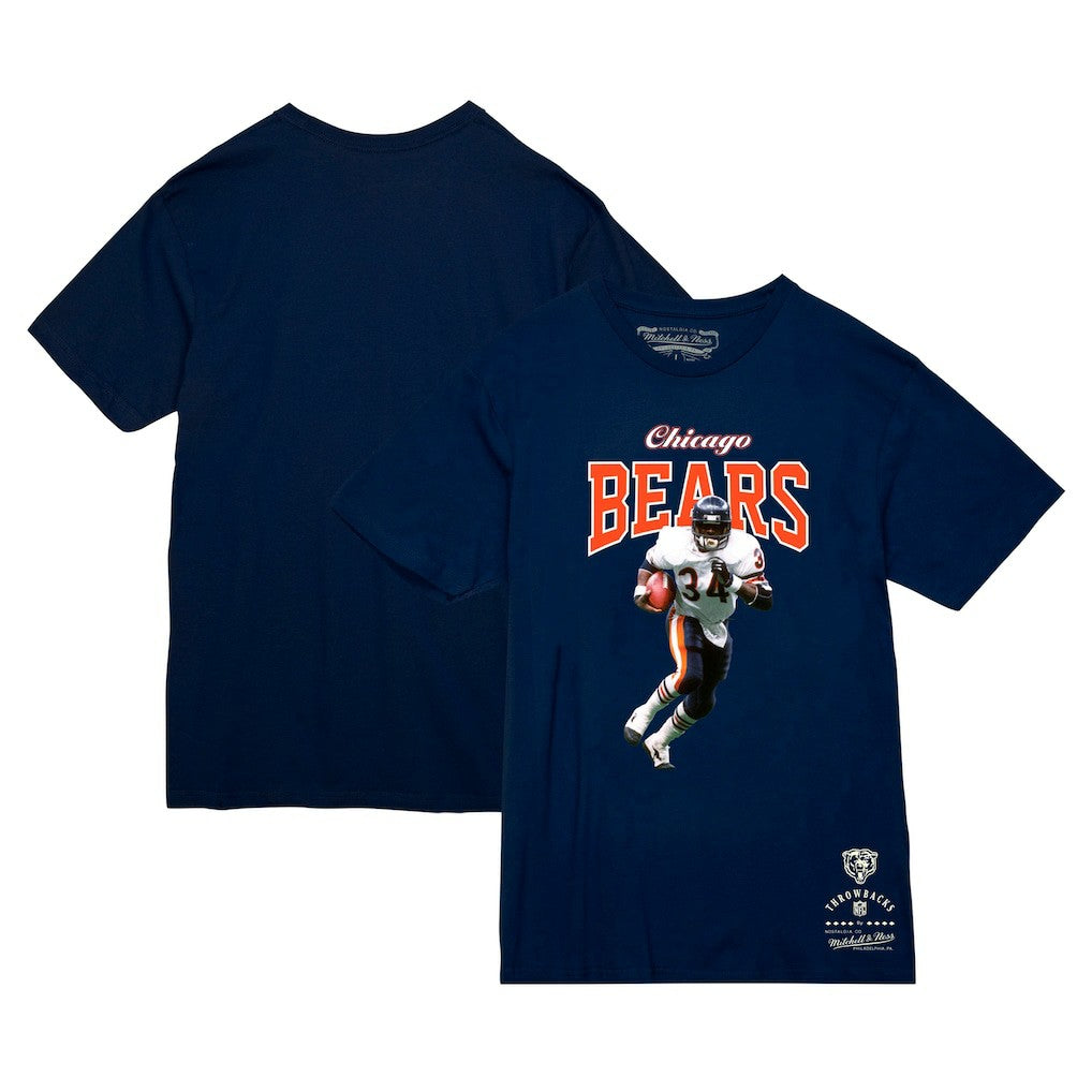 Walter Payton Chicago Bears Sideline Retired Player T-Shirt - Navy T-shirts