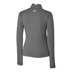 Buffalo Bills Cutter & Buck Women's Traverse Stretch Quarter-Zip Pullover Top - Gray Pullover