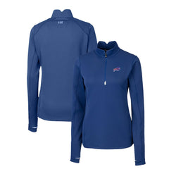 Buffalo Bills Cutter & Buck Women's Traverse Stretch Quarter-Zip Pullover Top - Royal Pullover