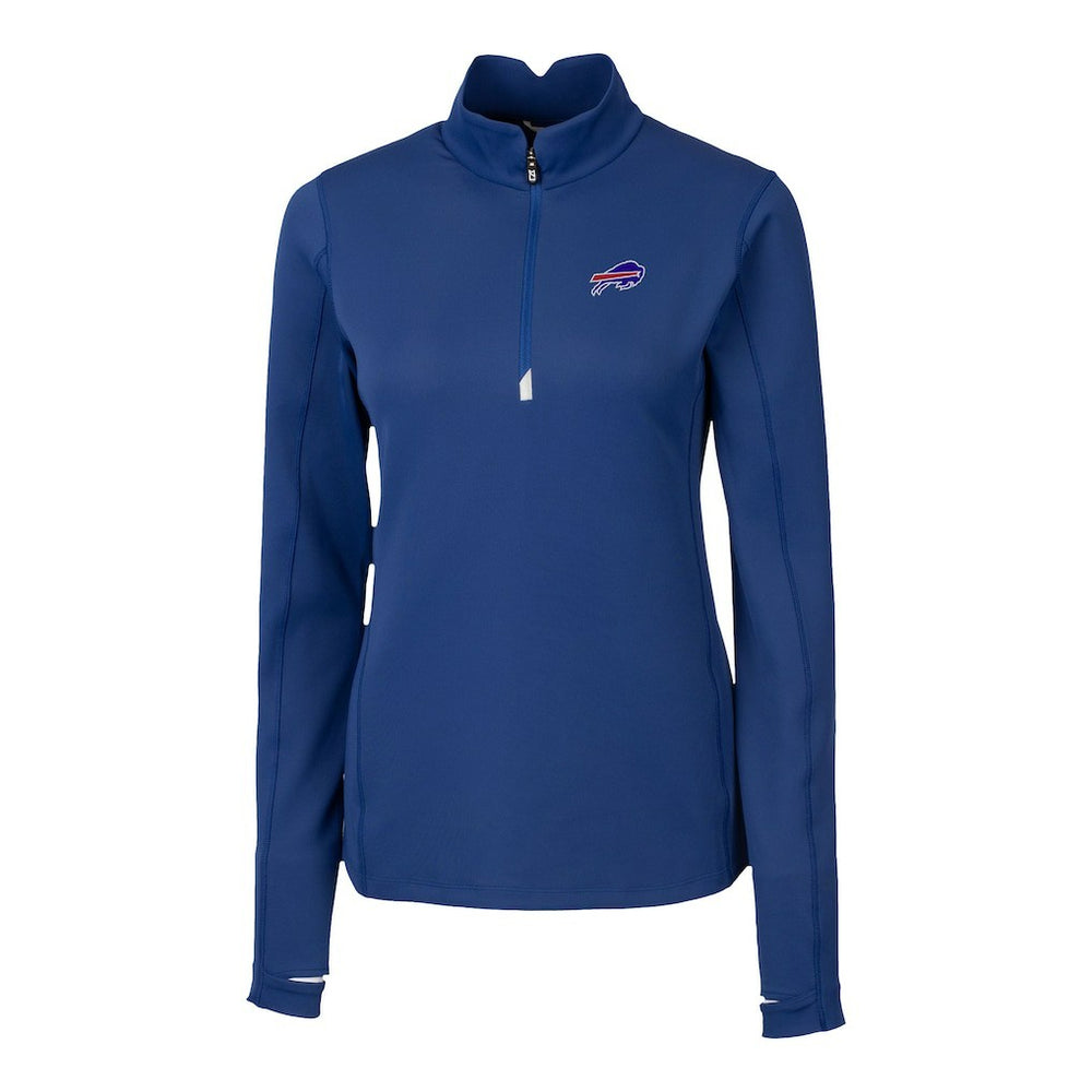 Buffalo Bills Cutter & Buck Women's Traverse Stretch Quarter-Zip Pullover Top - Royal Pullover