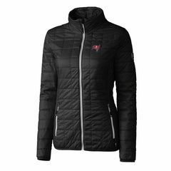 Tampa Bay Buccaneers Cutter & Buck Women's Rainier PrimaLoft Eco Insulated Full-Zip Puffer Jacket - Black Jackets