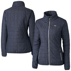 Denver Broncos Cutter & Buck Women's Rainier PrimaLoft Eco Insulated Full-Zip Puffer Jacket - Navy Jackets