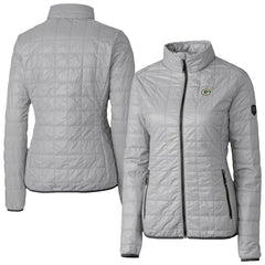 Green Bay Packers Cutter & Buck Women's Rainier PrimaLoft Eco Insulated Full-Zip Puffer Jacket - Gray Jackets
